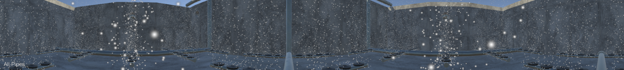 The internal view of an aeration chamber